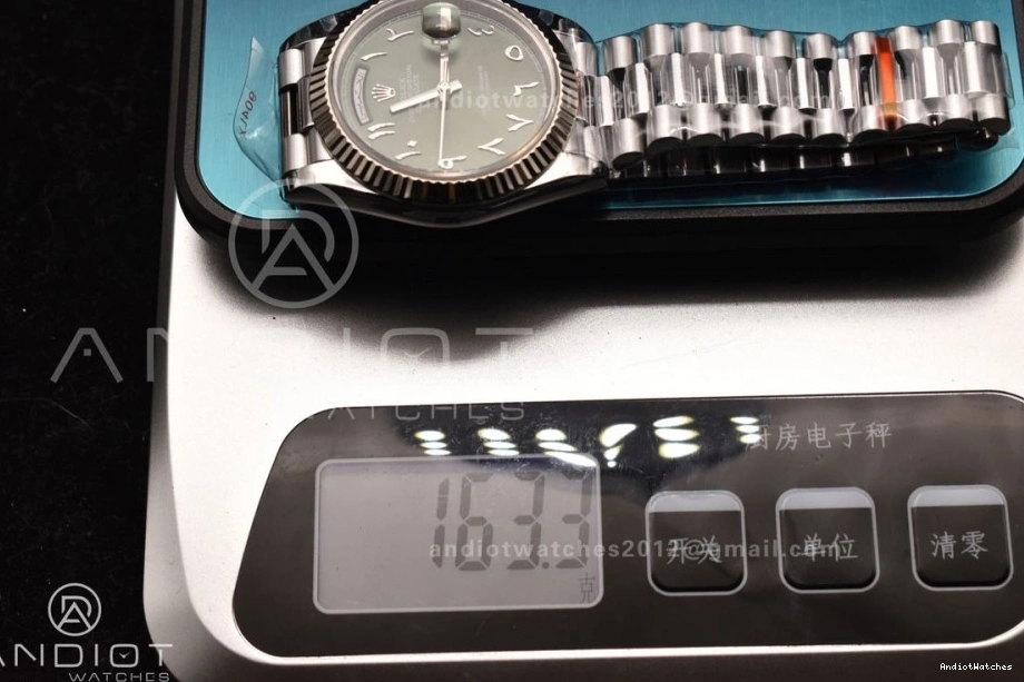 on SS 722 Dial DayDate 904L Green Bracelet JDF VR3255 Steel (Gain UrbanStyle President Arabic 40 Weight) V3 1218